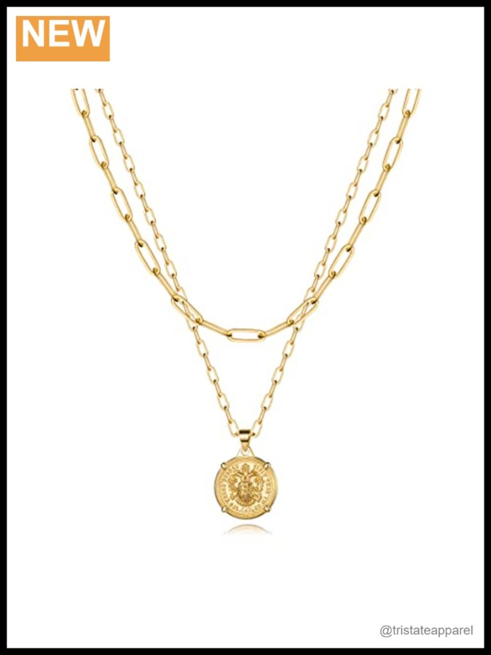 14K Gold Plated Dainty Choker Necklace Medallion Snake Link Chain